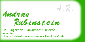 andras rubinstein business card